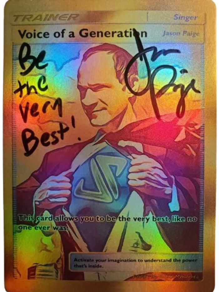 Jason Paige Autographed Voice Of A Generation Holographic Trainer Card