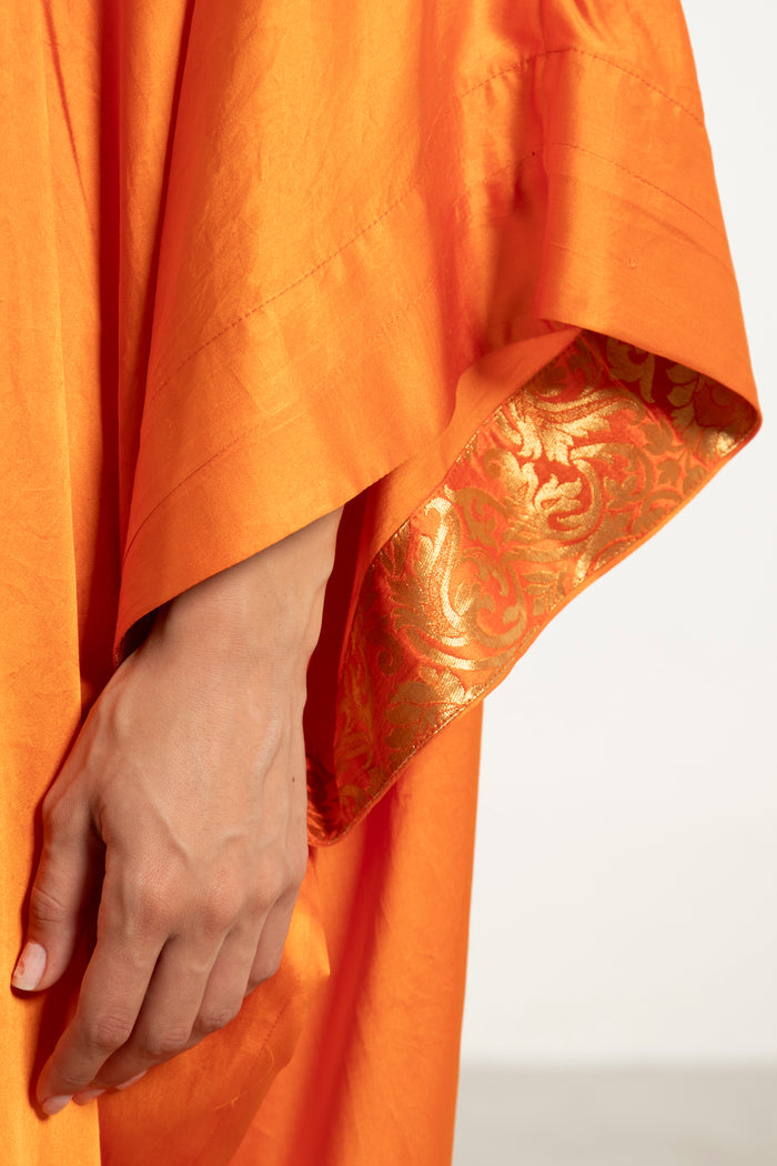 Adan Silk Orange Kaftan