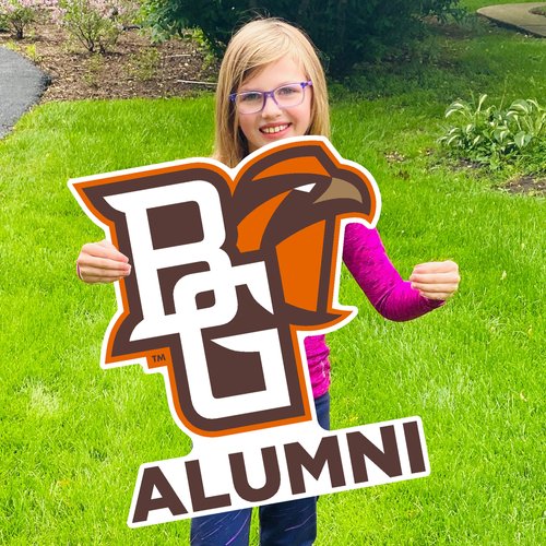 BGSU Alumni Peekaboo Cut Out Yard Sign