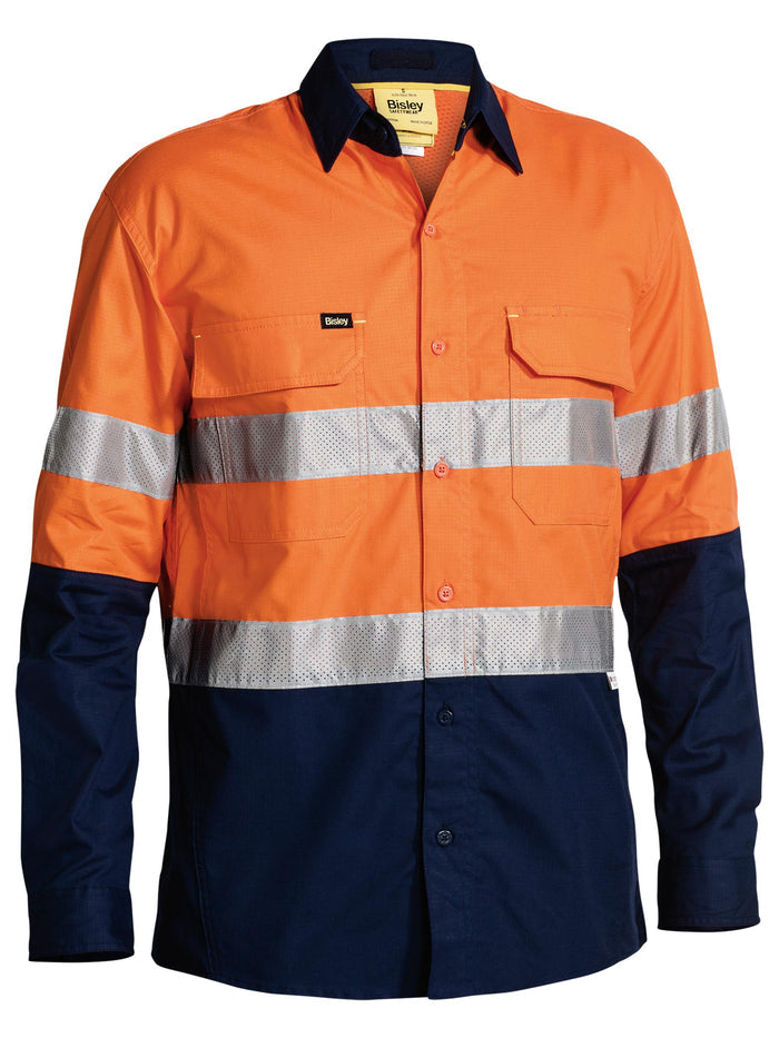 Bisley 3M Taped X Airflow Ripstop Hi Vis Shirt L/S BS6415T