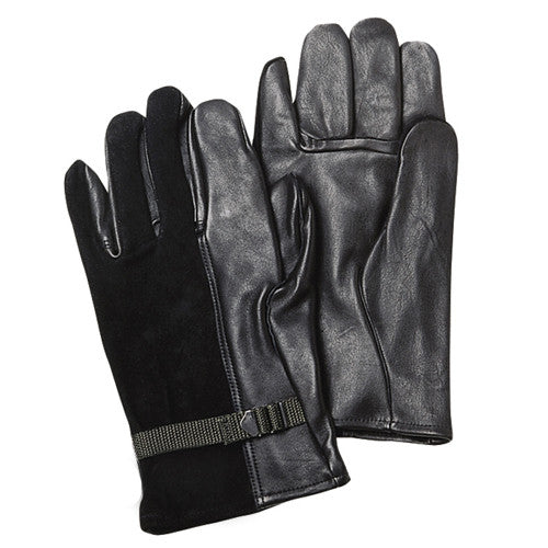 Black Leather D3A Gloves - US Army Surplus - Gloves