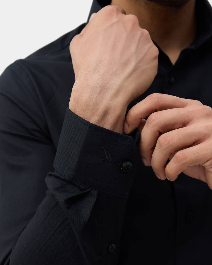 Black Textured Shirt - Noven