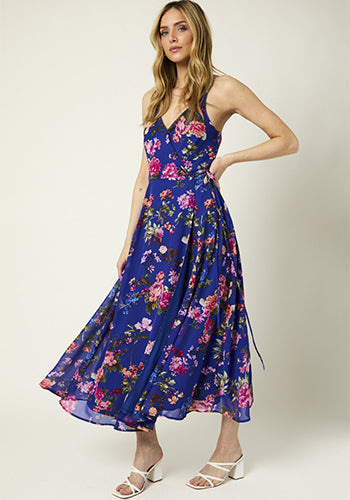 Blooming Season Wrap Dress Violet