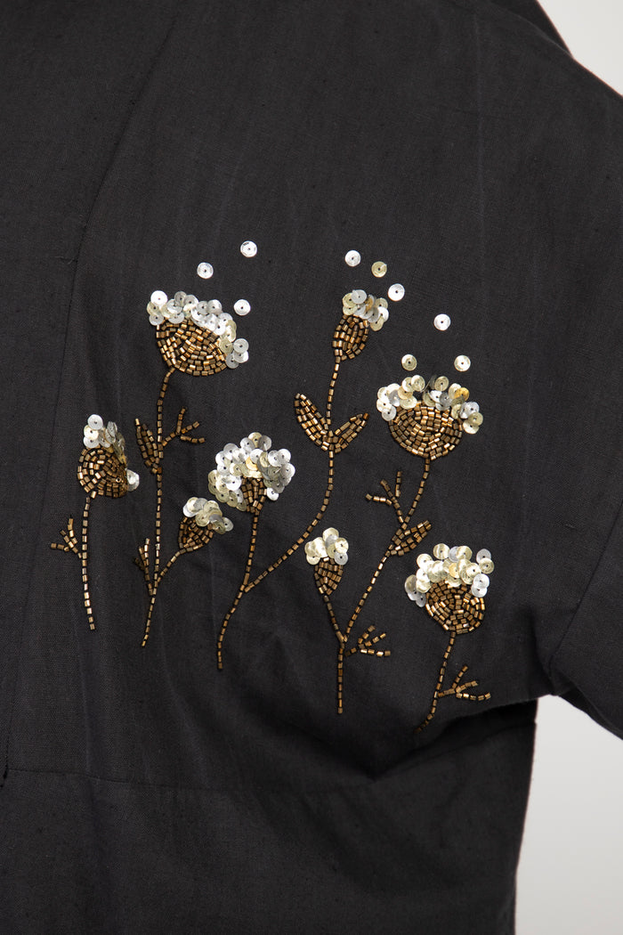 Carthage Hand Embroidered Black Abaya