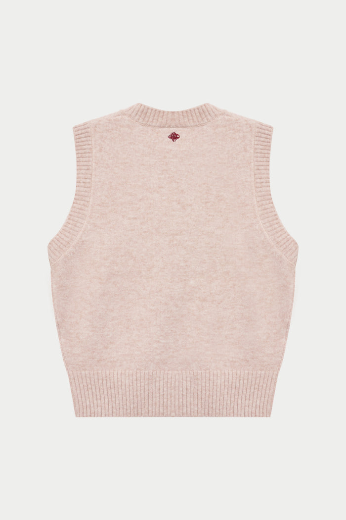 CTRE KNITTED VEST - PINK