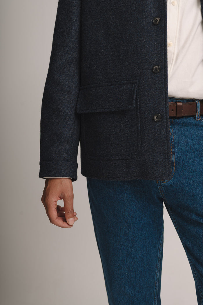 Denim Blue Twill Teba Jacket, Teba Jacket - SIRPLUS