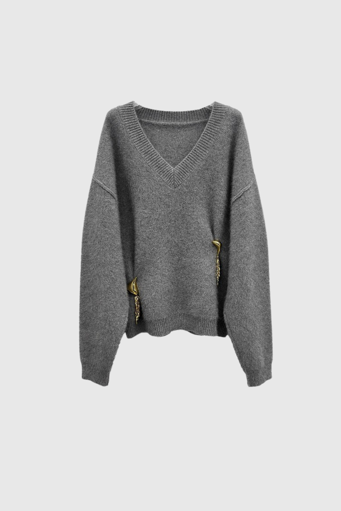 Desi V Neck Embellished Top