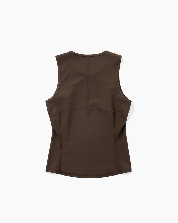 Fitted Training Tank Top Umber