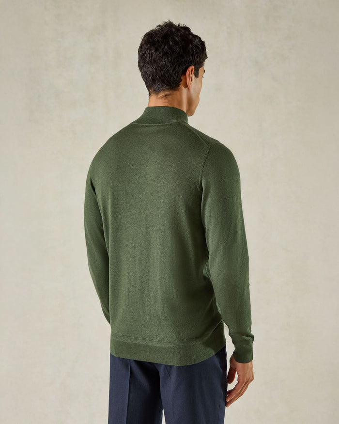 Hamilton Merino Wool Silk Cashmere Quarter Zip Jumper