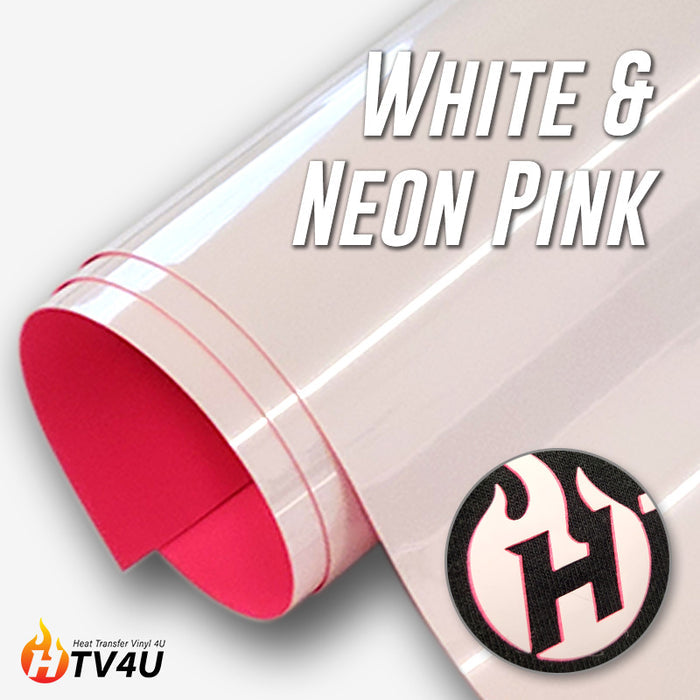 White with Neon Pink