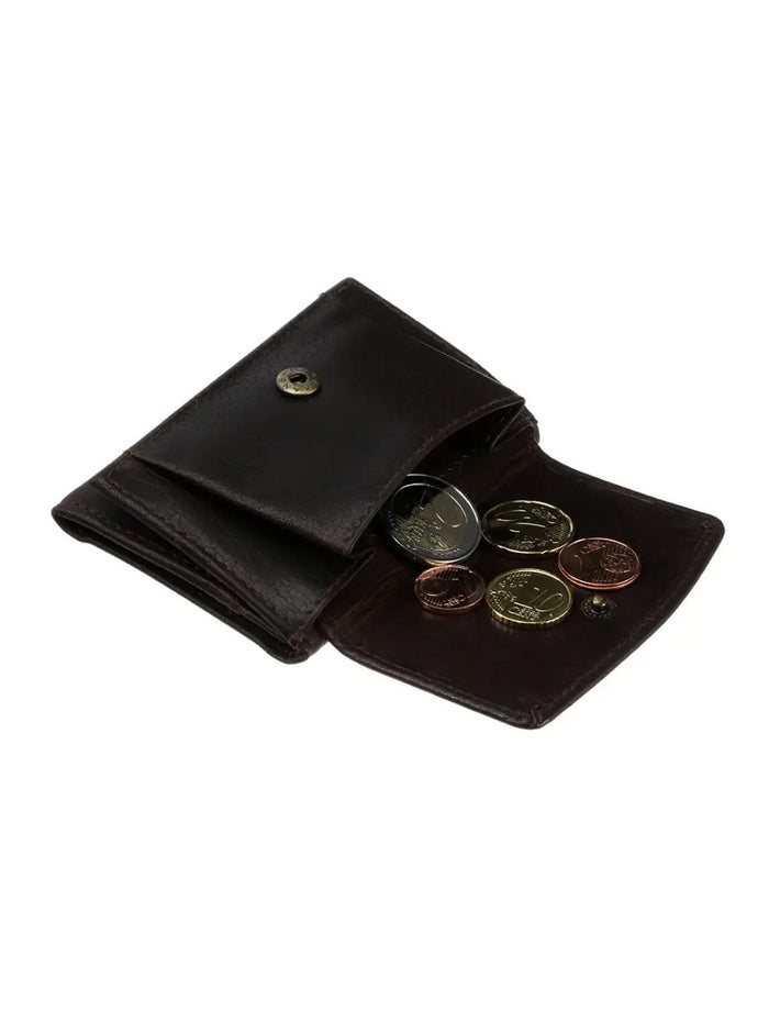 Irish Leather Trifold Purse With Coin Pouch - Brown #color_brown