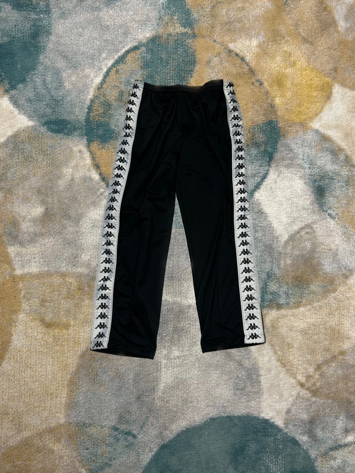 Kappa Black and White Retro Trackpants