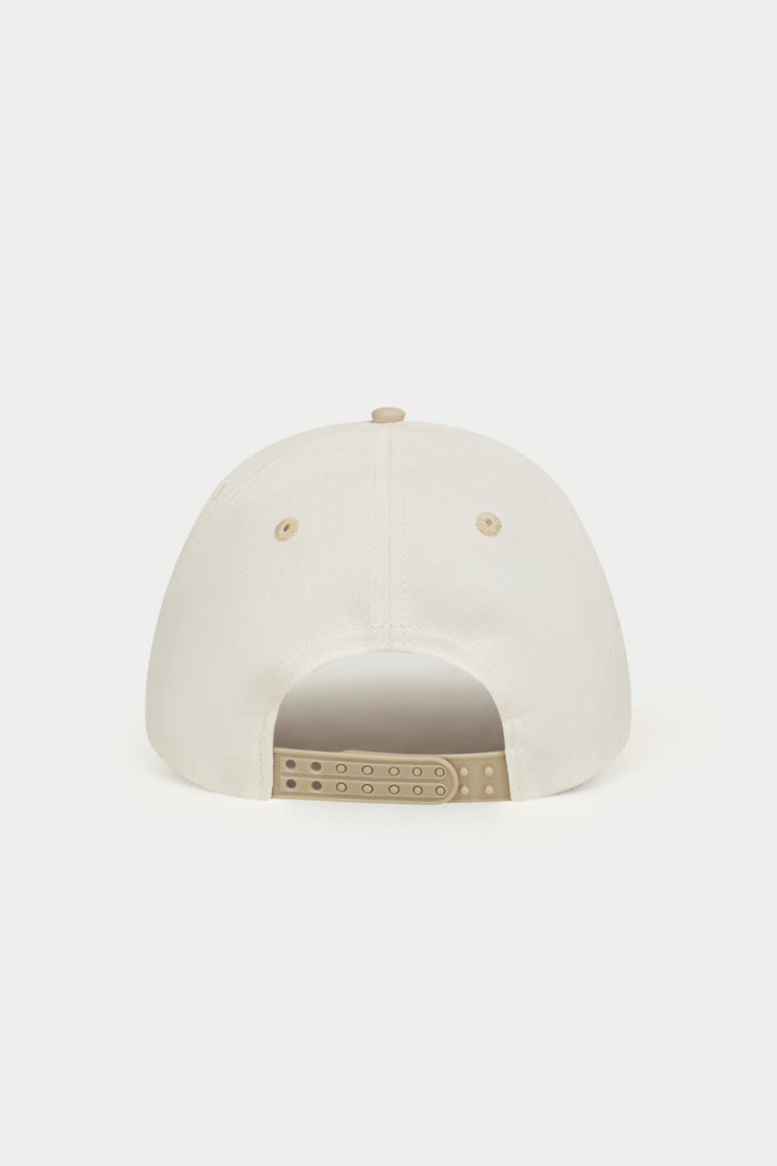 LAUREL EMBROIDERY CAP - BEIGE