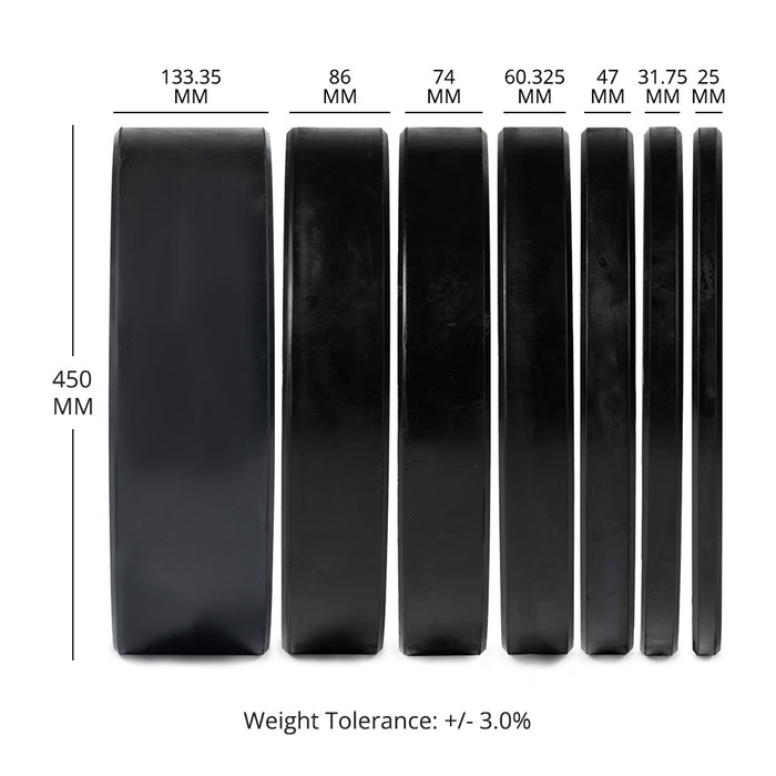 LB Economy Black Bumper Plates