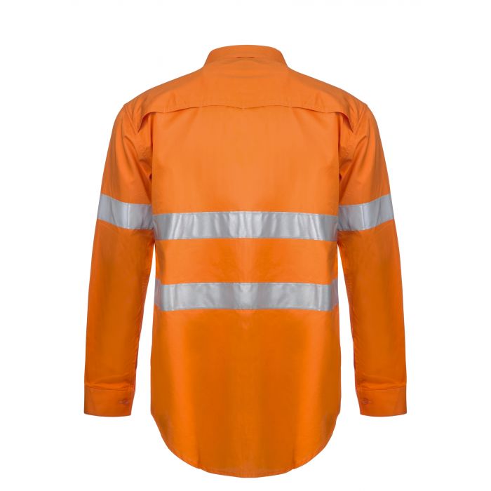 Lightweight Hi Vis L/S Vented Cotton Drill Shirt With CSR Tape WS4131