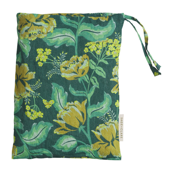 Margot Linen Pillowcase Set - Forest Standard