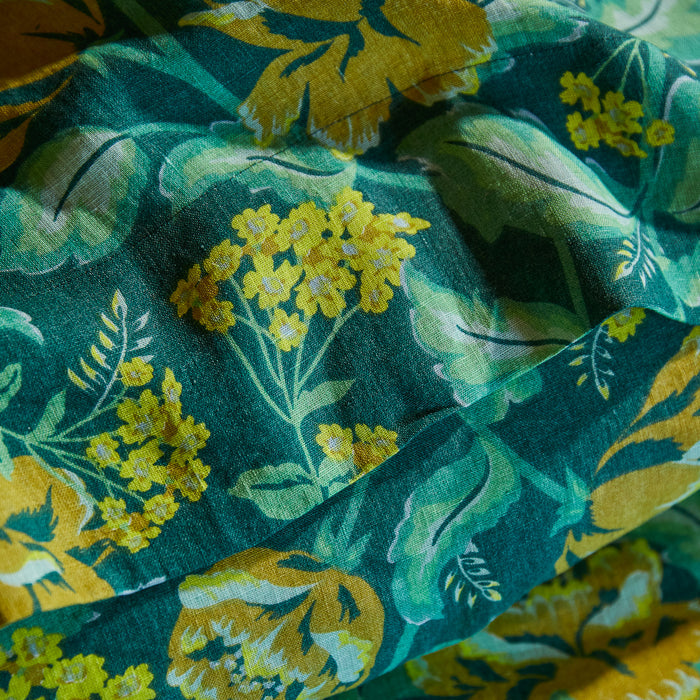 Margot Linen Sheets - Forest Flat Sheet / Single