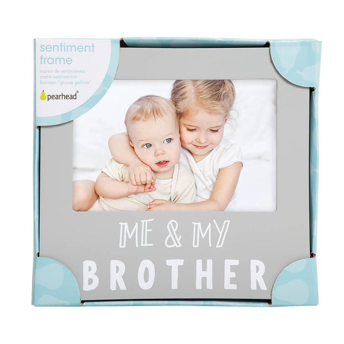 Me and My Brother Sentiment Picture Frame, Gray - Wee Bee Baby Boutique