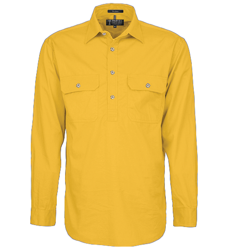 Men's Pilbara Closed Front L/S Shirt RM200CF