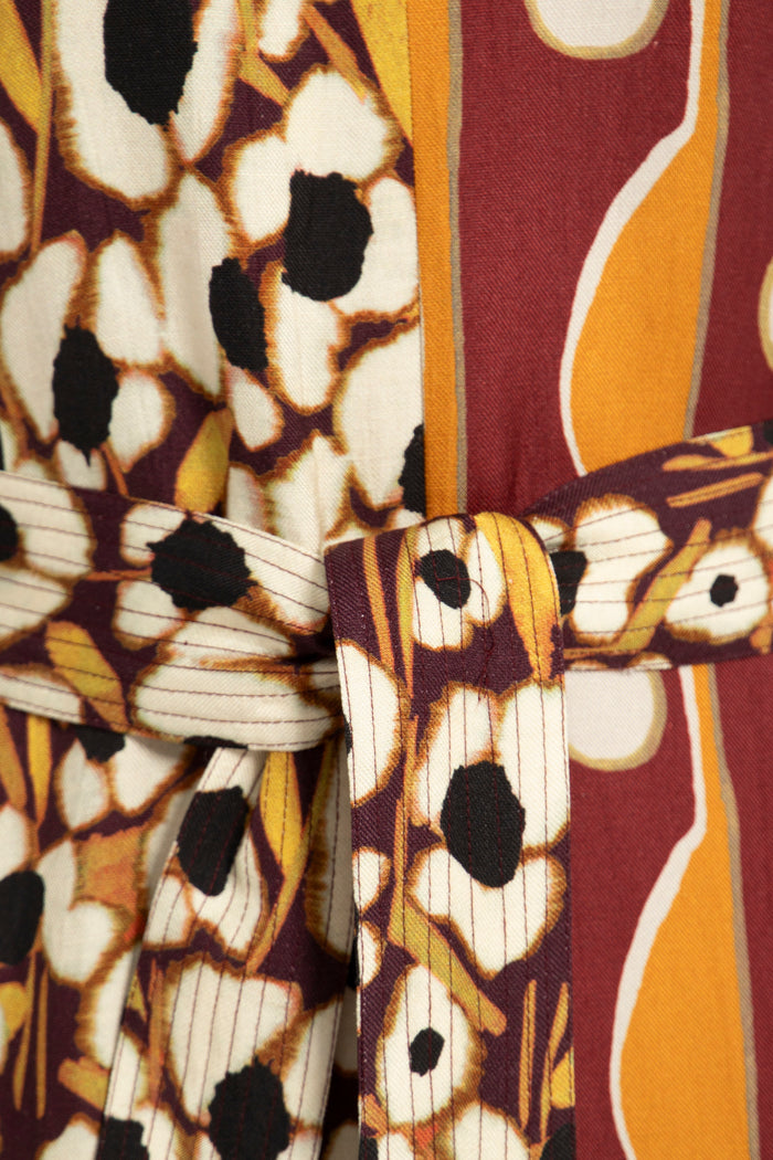 Nouha Cotton Silk Patchwork Dress