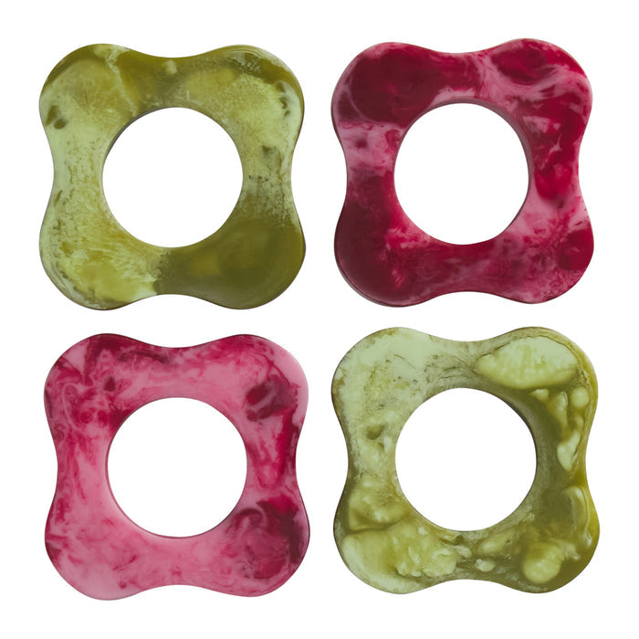 Paola Napkin Ring Set of 4 - Crimson-La Palma