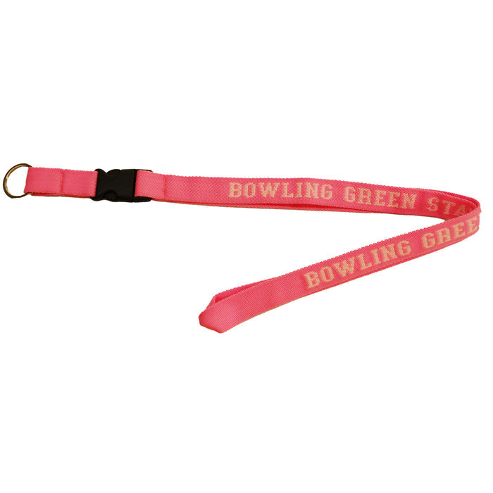 Spirit Bowling Green State University Pink Berkeley Woven Lanyard