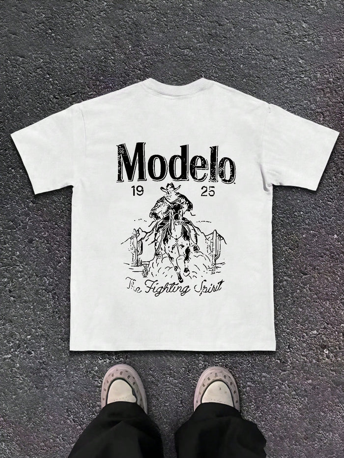 SXV Modelo Graphic Print Men's 100% Cotton T-Shirt