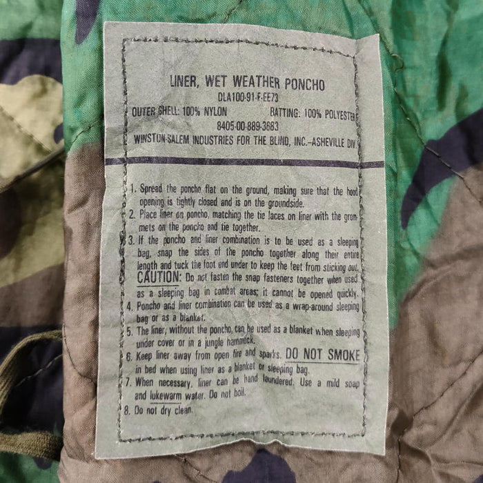 USGI Woodland Poncho Liner - US Army Surplus - Blankets