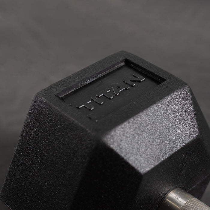 100 LB Straight Stainless Steel Hex Dumbbells