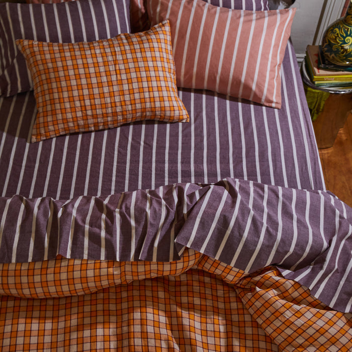 Abrielle Cotton Sheets - Mahogany Flat Sheet / Single