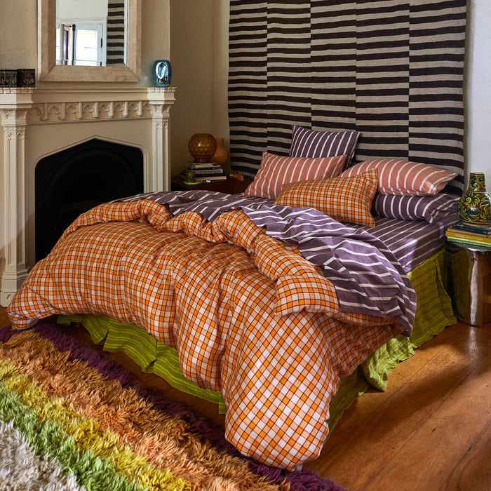 Abrielle Cotton Sheets - Mahogany Flat Sheet / Single