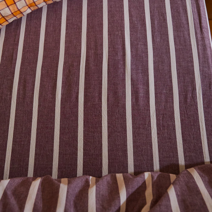 Abrielle Cotton Sheets - Mahogany Flat Sheet / Single