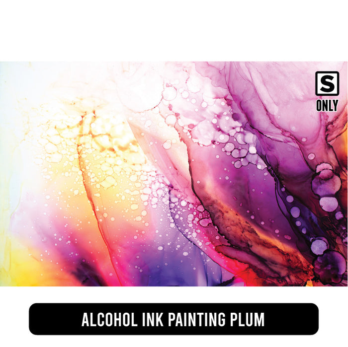 Alcohol Ink Painting Plum