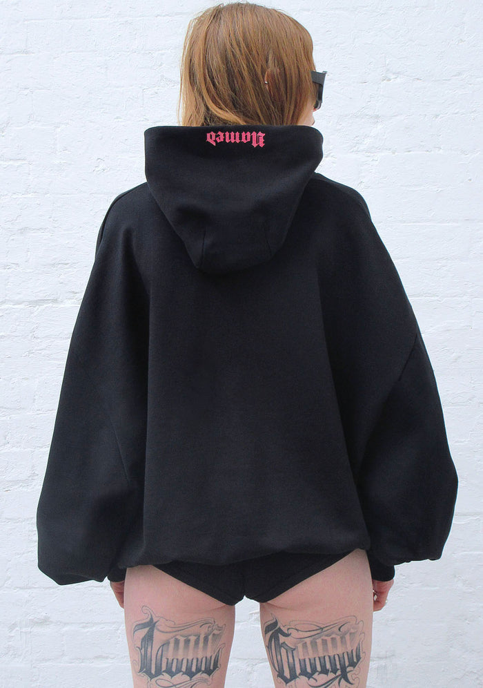 ACCEPTING TIPS RHINESTONE PULLOVER HOODIE BLACK