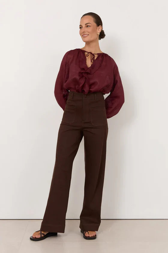 ADORNE PANT LUCY PATCH POCKET DENIM