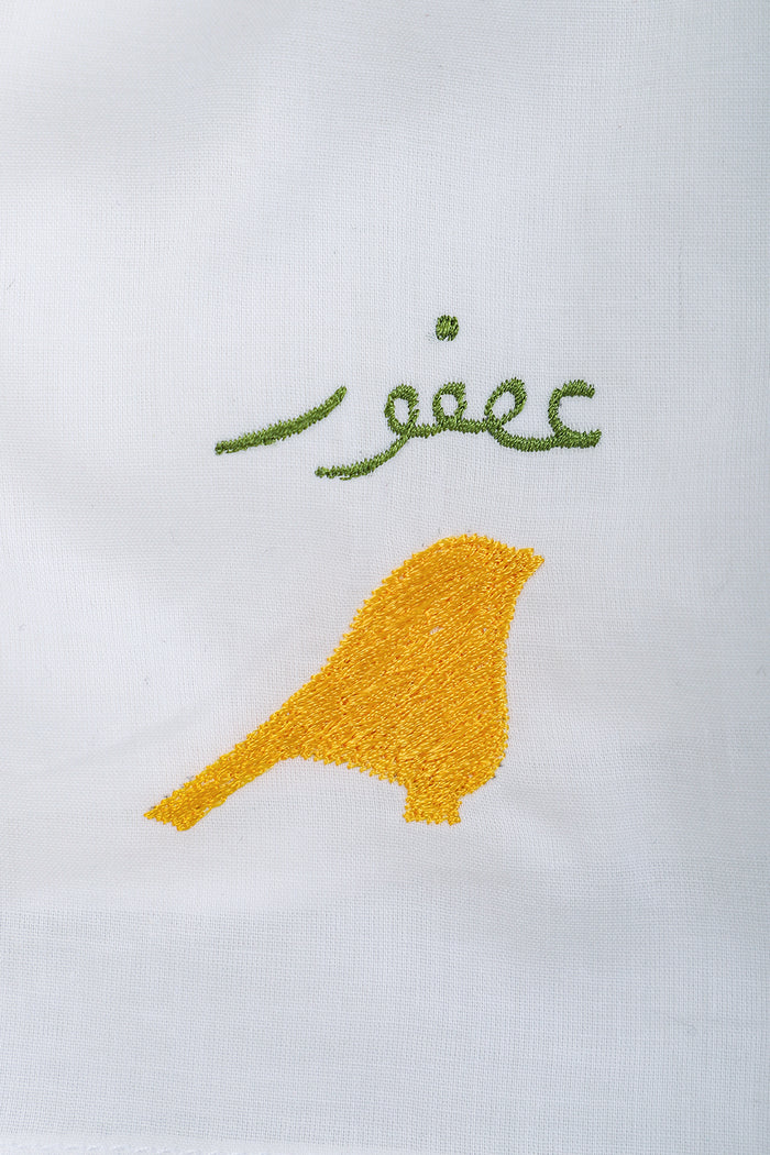 Aiin Cotton Embroidered White Dress