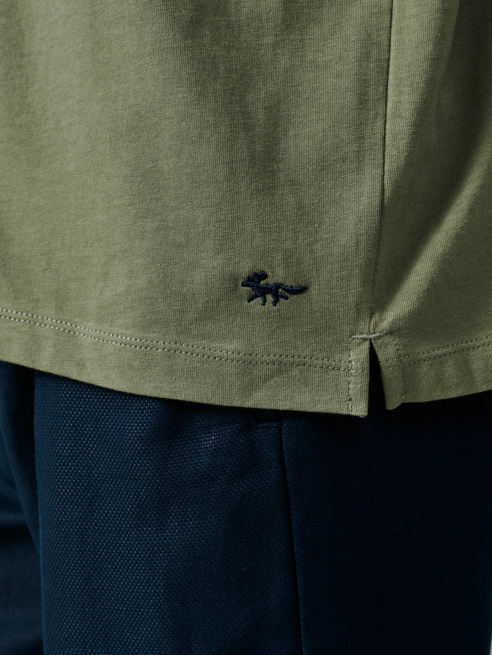 Aubin Khaki Aldwin Jersey Shirt | Short Sleeve Shirt