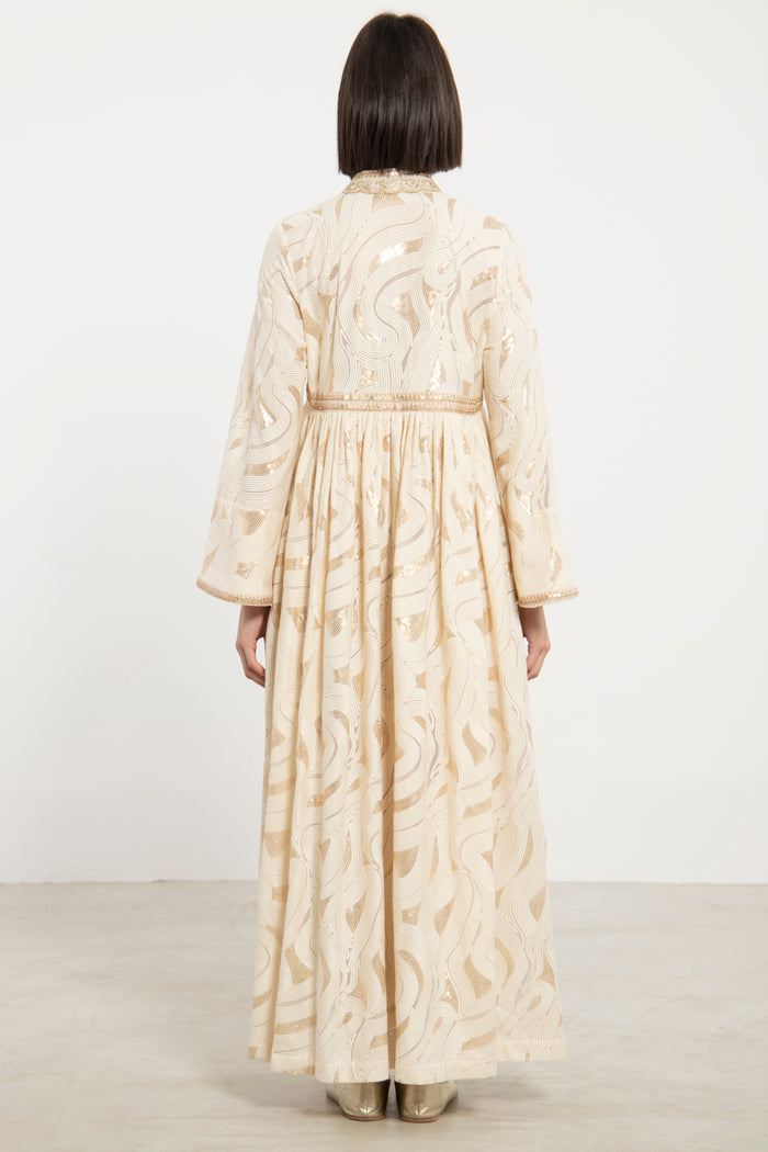 Aliaa Silk Georgette Ivory Dress