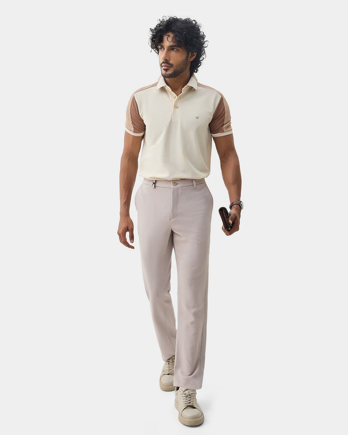 Almond Beige TechPro Solid Polo - Nomara