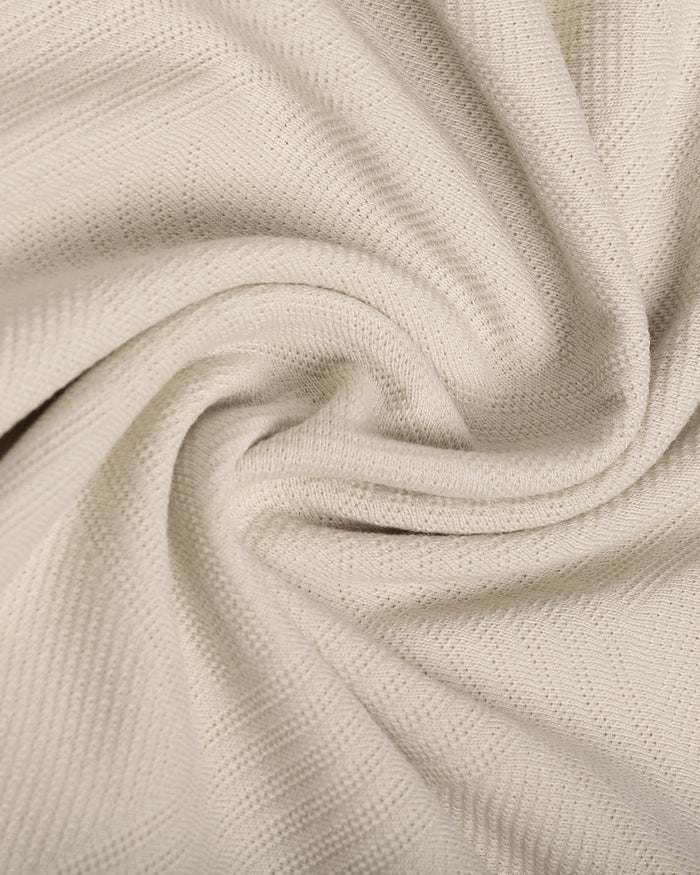 Almond Beige Textured Polo - Lina