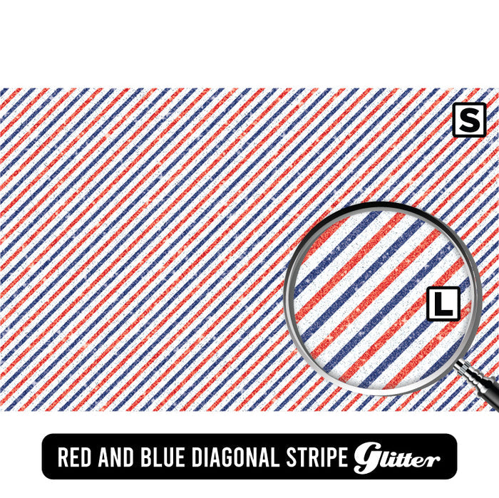 Red and Blue Diagonal Stripe