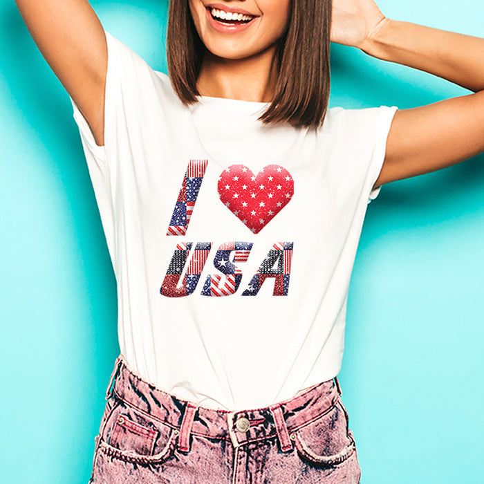 American USA Glitter Pattern