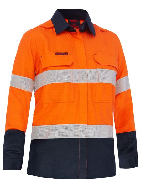 Apex 185 Women's Taped Hi Vis Fr Vented Shirt BL8438T
