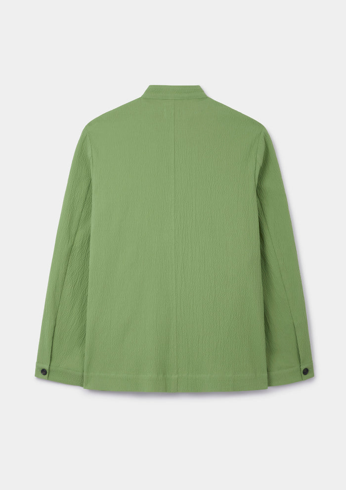 Apple Seersucker Casual Nehru Jacket, Nehru Jacket - SIRPLUS