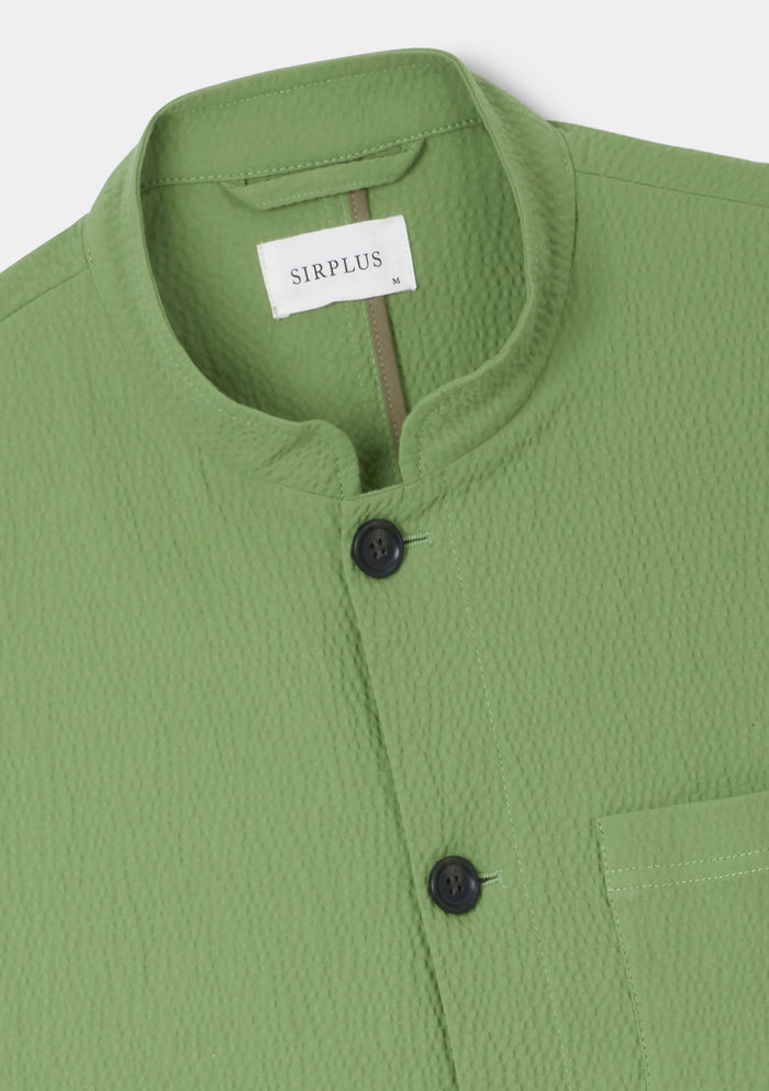 Apple Seersucker Casual Nehru Jacket, Nehru Jacket - SIRPLUS