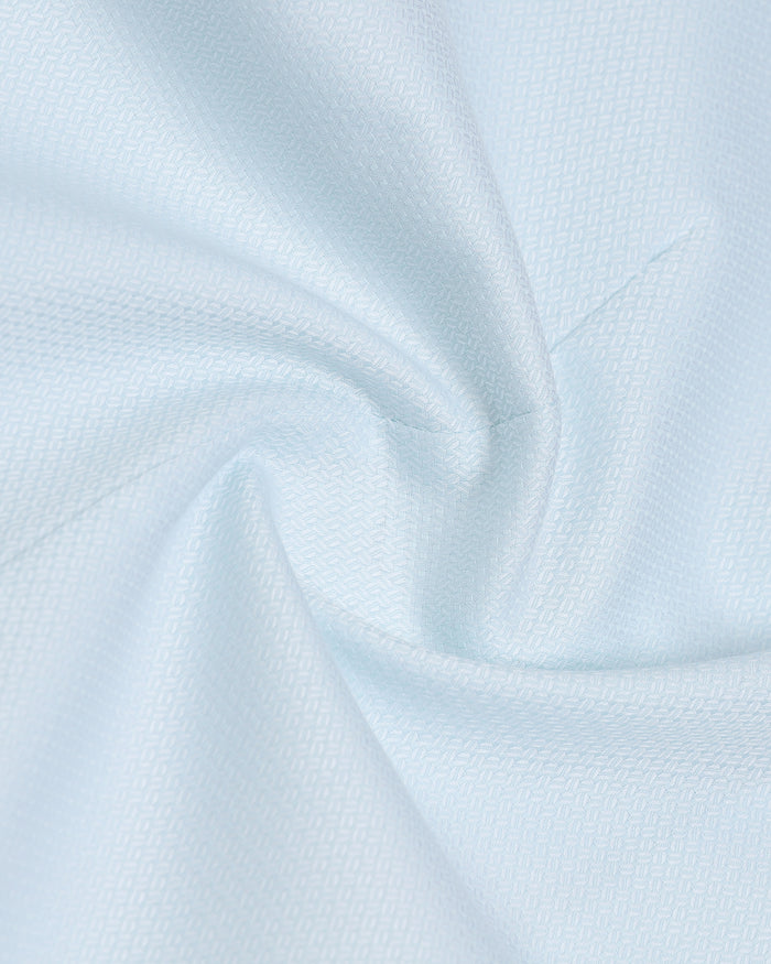 Aqua Green Textured Shirt - Maky