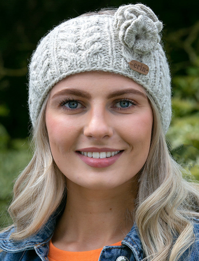 Aran Cable Fingerless Handwarmer - #color_oatmeal