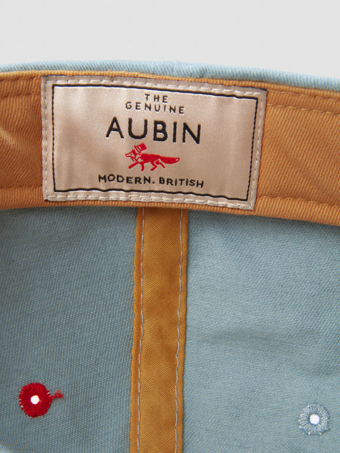 Aubin Light Blue Arnside Twill Fox Cap | Hats