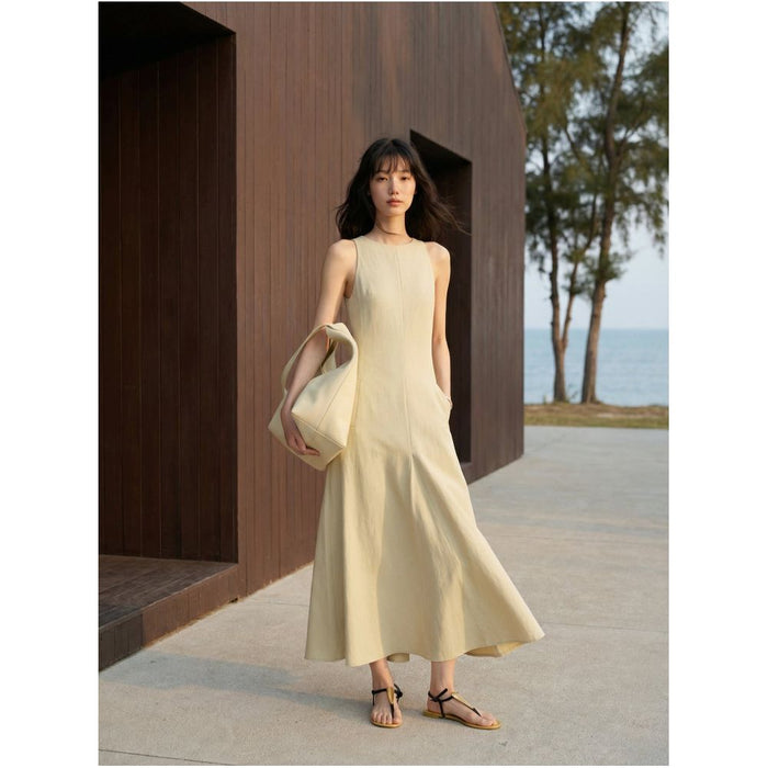 COMMON VALUE Zen Pāra Cupro Lyocell Sleeveless Dress image 4