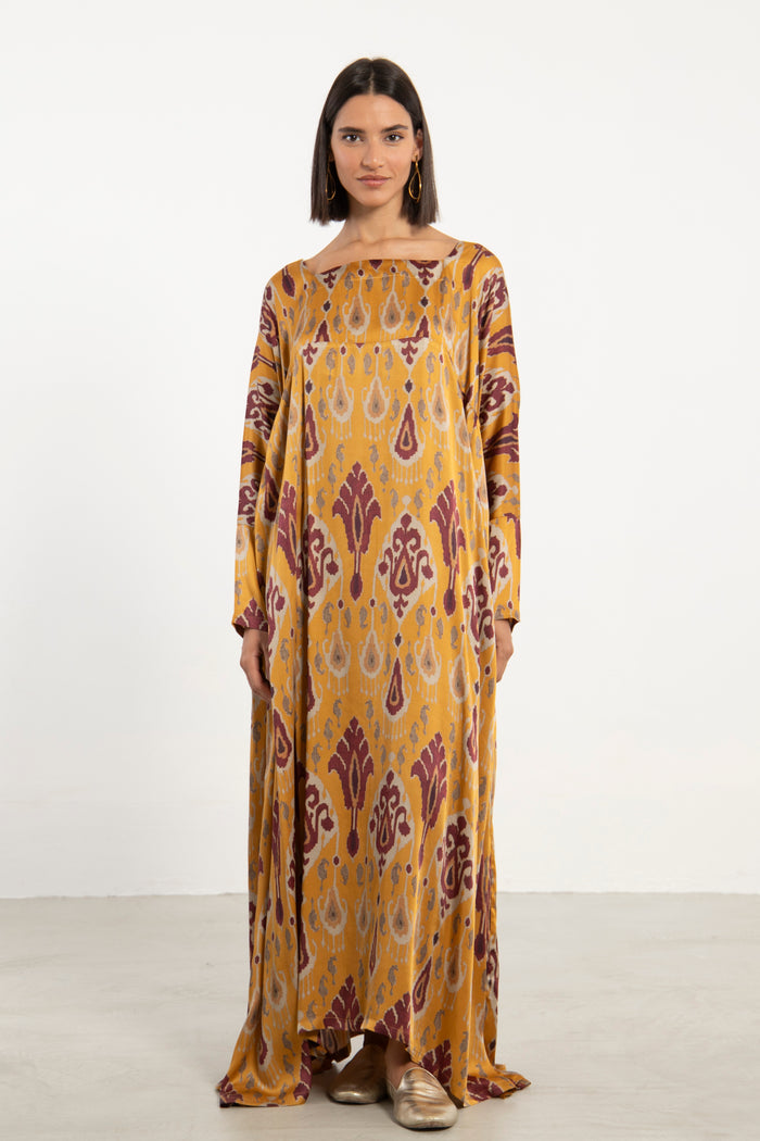 Ayyam Silk Ikat Dress